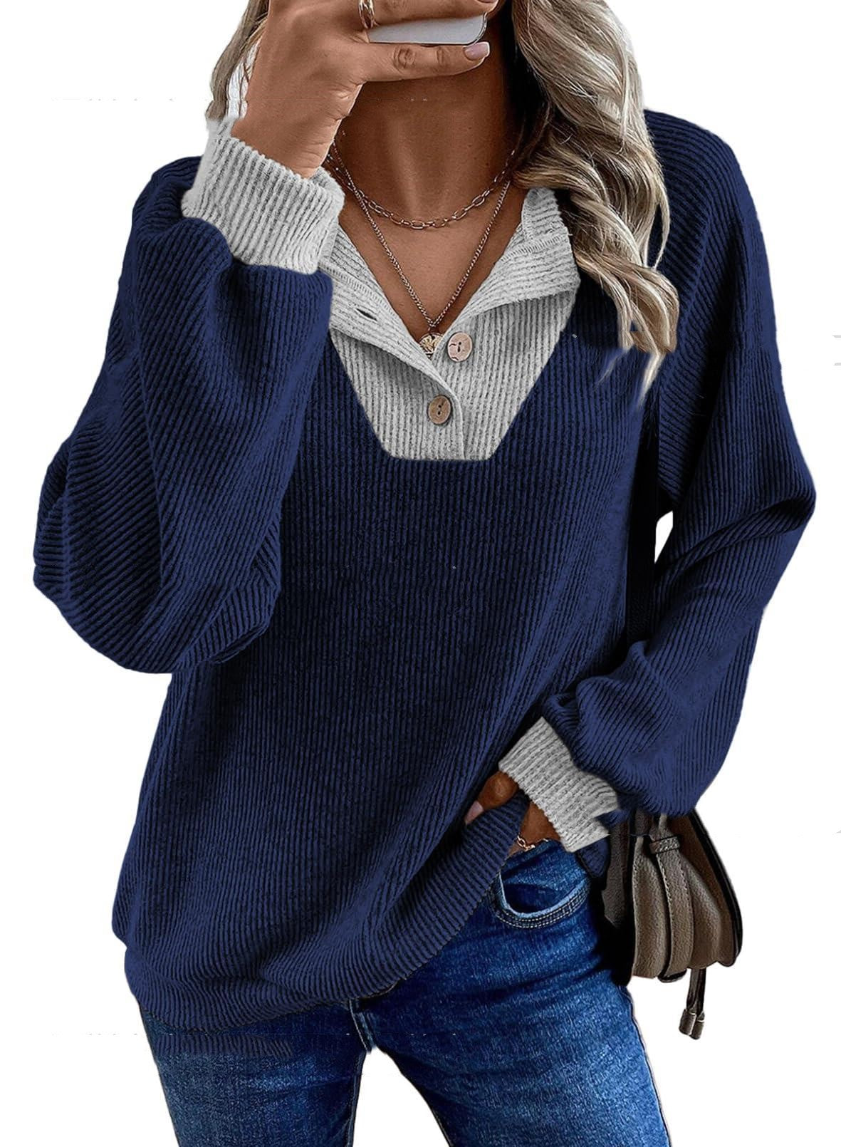 Tabitha Robinson | Ribbed Knit Collared Sweater