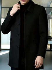 Millicent Shaw | Manteau en mélange de laine à boutonnage simple gris