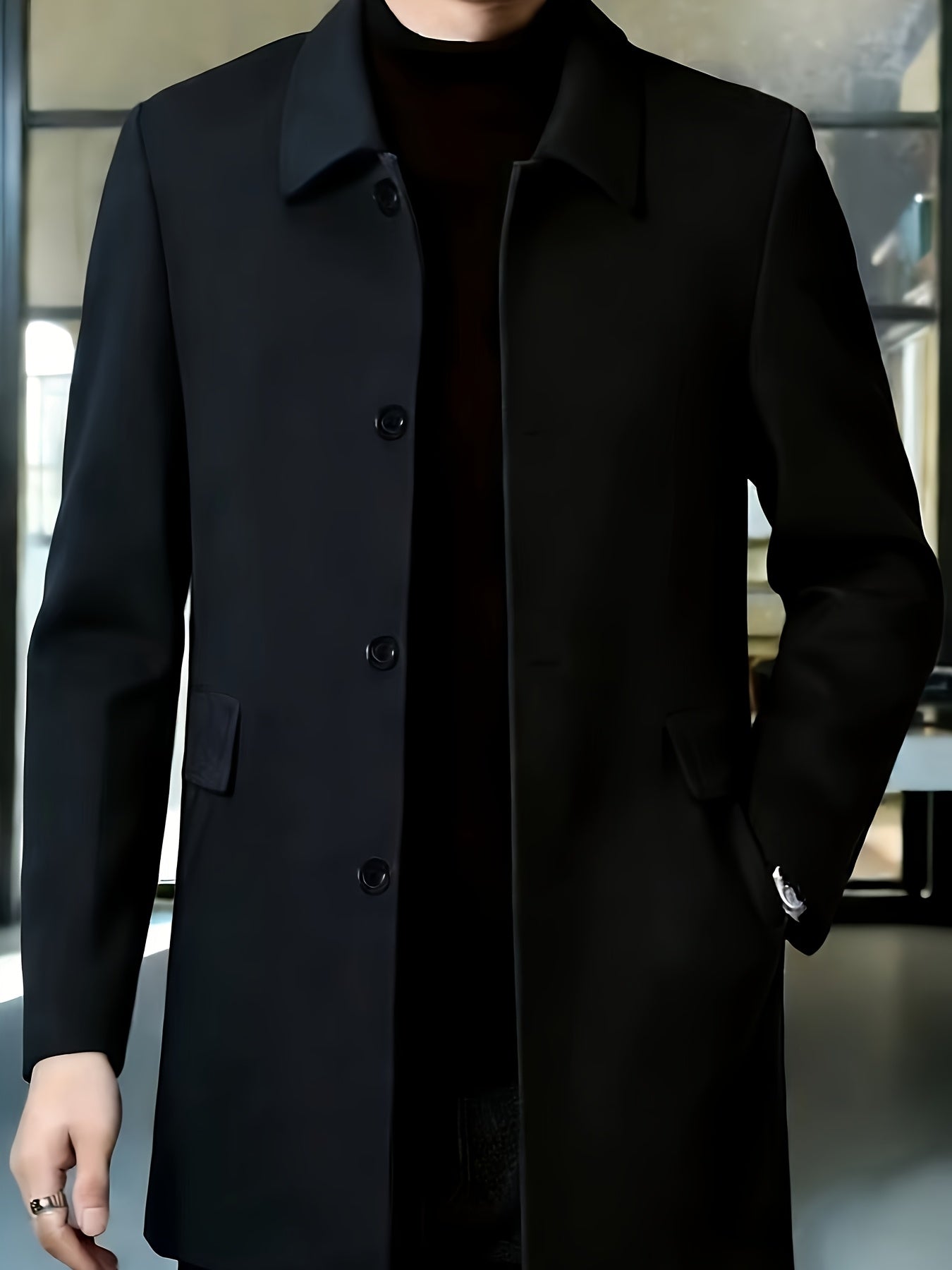 Millicent Shaw | Manteau en mélange de laine à boutonnage simple gris
