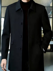 Millicent Shaw | Manteau en mélange de laine à boutonnage simple gris