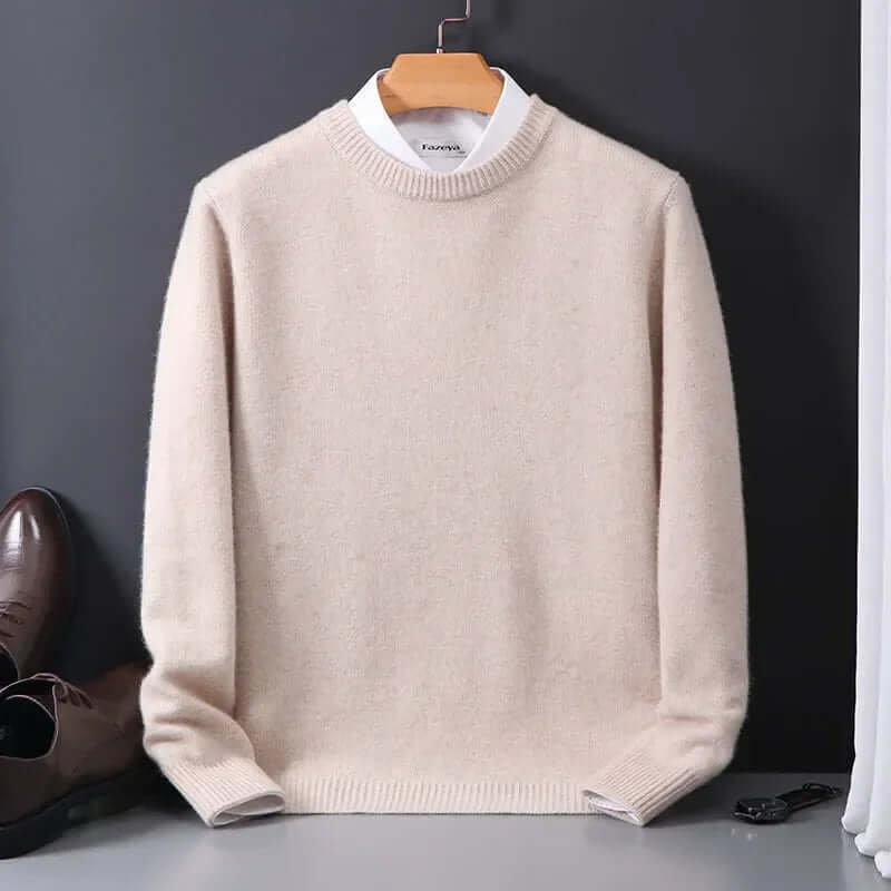 Oliver Bennett | Pull en maille douce et luxueuse à col rond pour homme