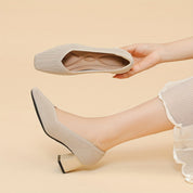 Cecily Clarke | Textured Block Heel Pumps With Arch Support