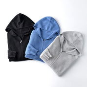 Oliver Hartley | Zip-Up Hooded Knit Cardigan for Men