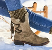 Niamh Lewis | Bottes d’hiver violettes en daim à lacets