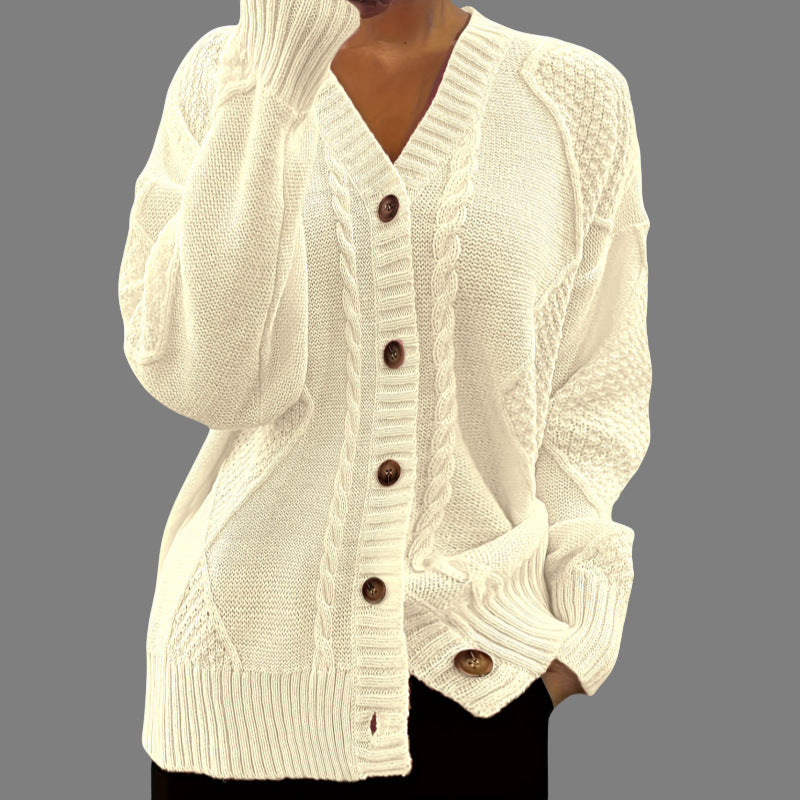 Harriet Wilson | Pink Cable-Knit Button Cardigan