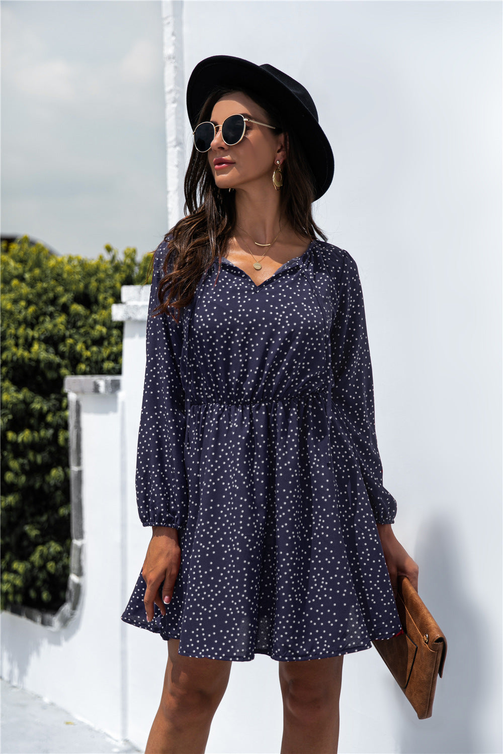 Freya Sinclair | Polka Dot A-Line Midi Dress For Women