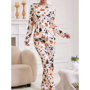 Pyjama d’Halloween « Câlin au chaudron » avec fantôme citrouille pour femmes