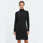 Edith Morris | Ribbed Turtleneck Sweater Dress