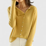 Poppy Hall | Asymmetric Button Cardigan For Women