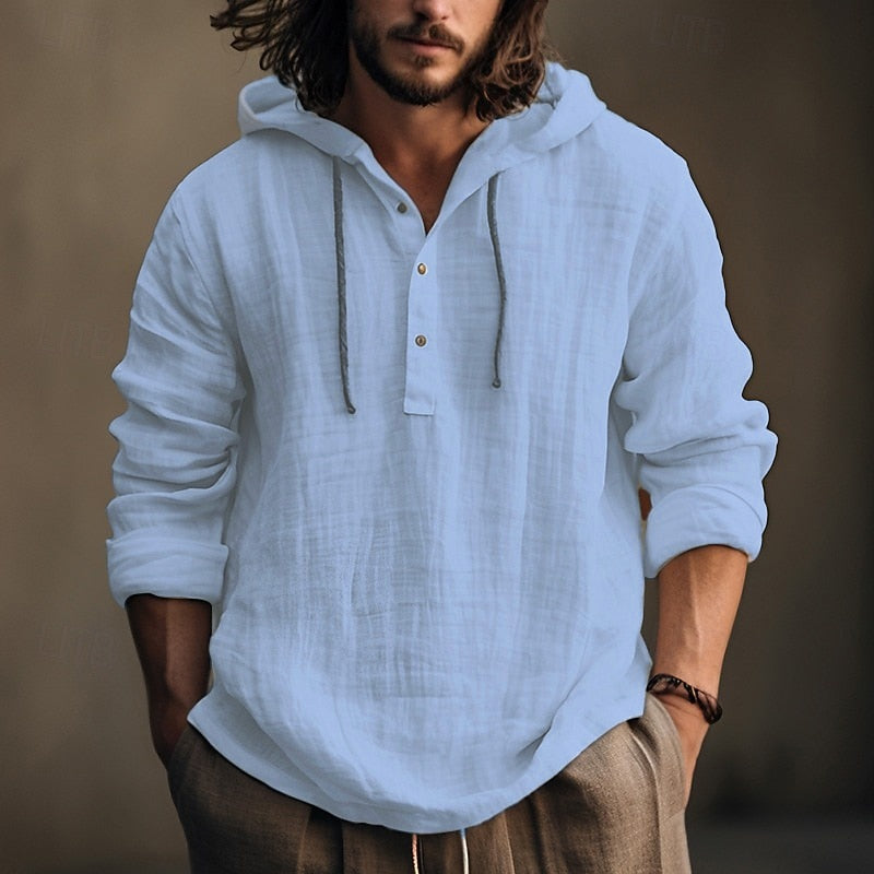 Edmund Galbraith | Chemise légère à capuche en lin pour homme