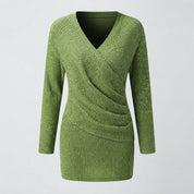 Eleanor Wilson | Draped Wrap-Front Knit Top