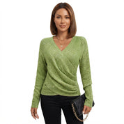 Eleanor Wilson | Draped Wrap-Front Knit Top