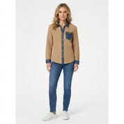 Eliza Kingsley | Textured Contrast Knit Shirt