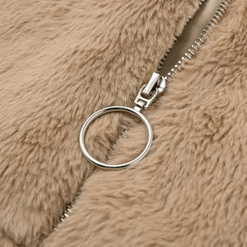 Rosie Clarke | Plush Cropped Zip Jacket