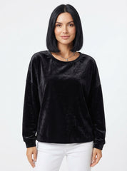 Eloise Bell | Relaxed Velvet Long Sleeve Blouse