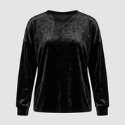 Eloise Bell | Relaxed Velvet Long Sleeve Blouse