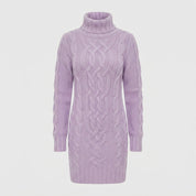 Elspeth Fraser | Cable-Knit Turtleneck Sweater Dress