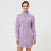 Elspeth Fraser | Cable-Knit Turtleneck Sweater Dress