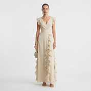 Emilia Whitmore | Robe longue élégante à volants pour femme