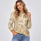 Emmeline Foster | 3D Floral Textured Round Neck Top - Khaki