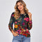 Emmeline Foster | 3D Floral Textured Round Neck Top - Navy