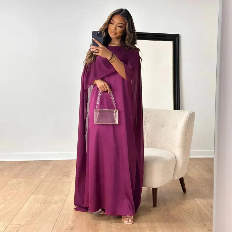 Eleanor Fairfax | Draped Cape Maxi Dress