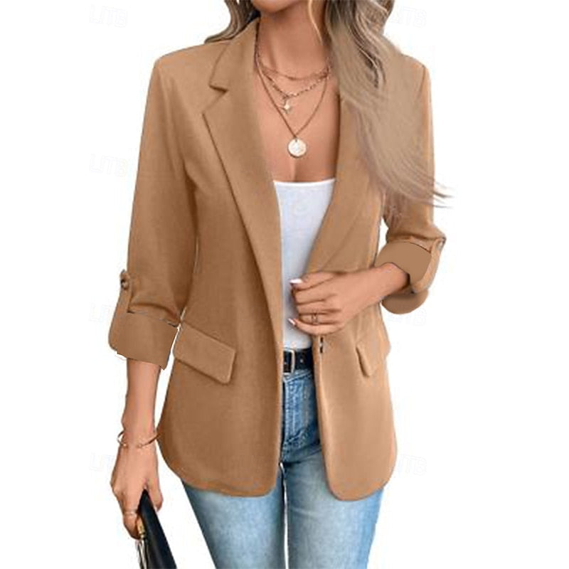 Amelia Thompson | Tailored Open-Front Blazer