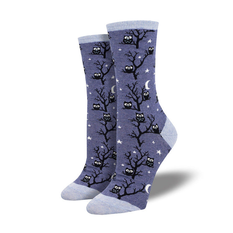 Cackling Crow | Pumpkin Halloween Socks For Women