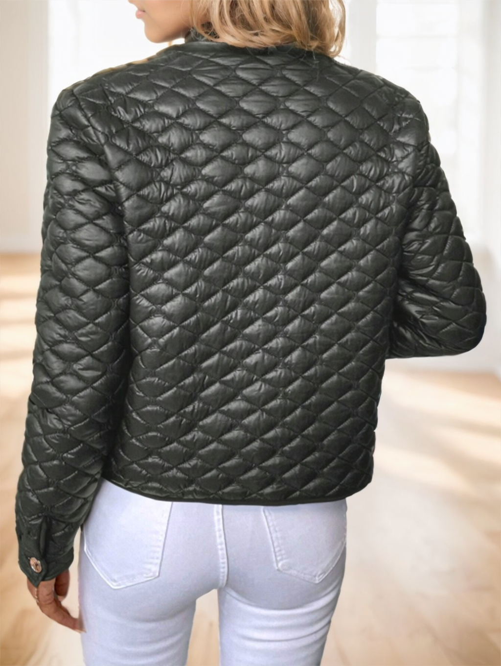 Maeve Jones | Manteau court matelassé à losanges