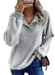 Tabitha Robinson | Ribbed Knit Collared Sweater