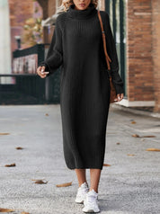 Victoria Griffiths | Turtleneck Knitted Maxi Dress