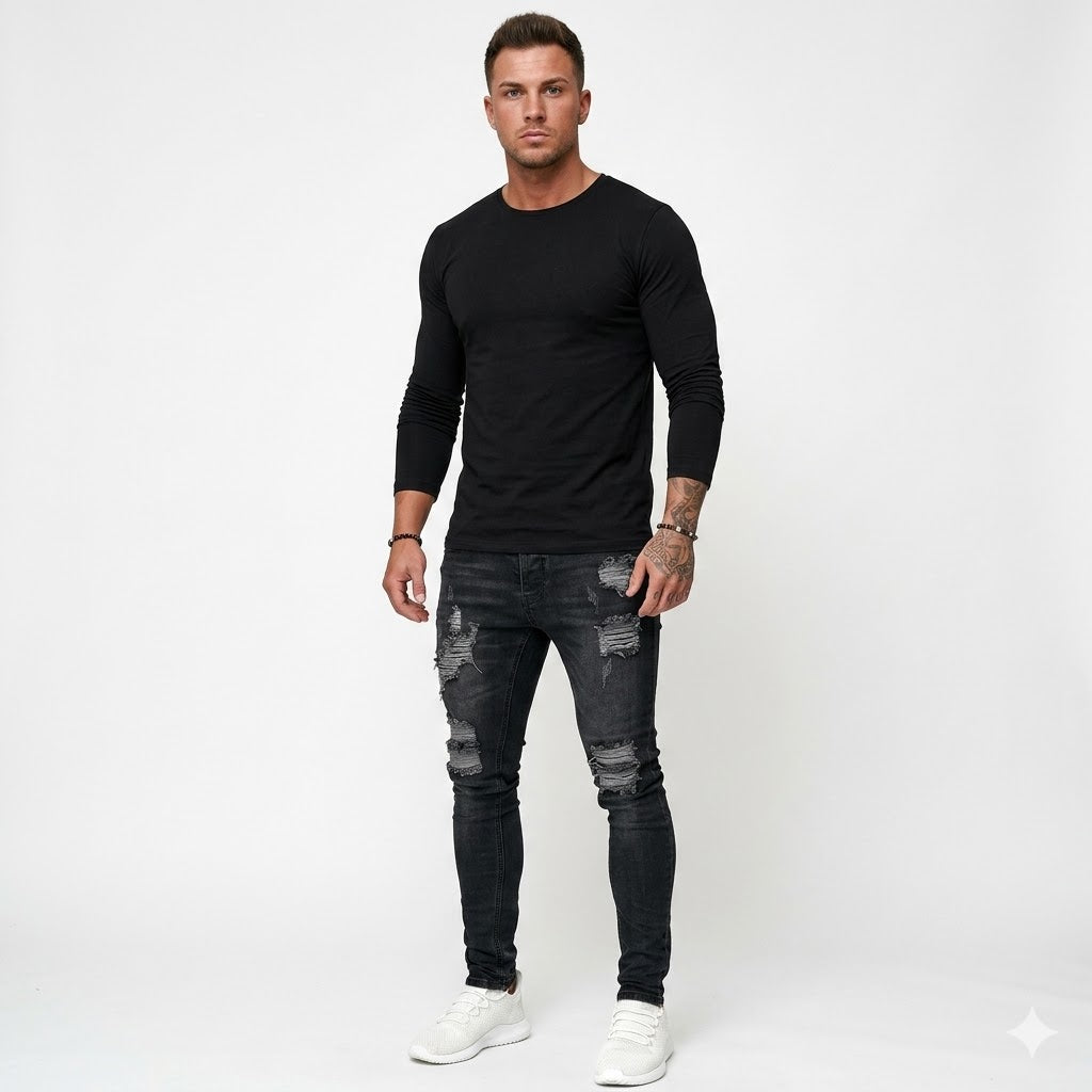 Jean skinny délavé bleu foncé, Henry Jones