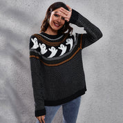 Bone Chill | Pull d’Halloween tête de mort pour femme