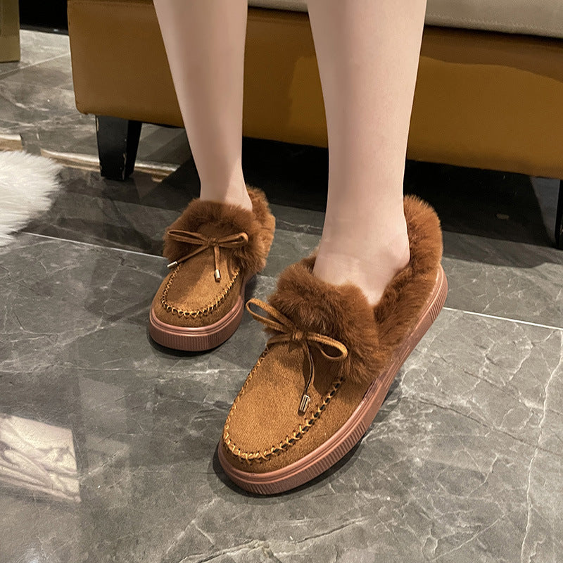 Catriona Palmer | Mocassins d’intérieur en fausse fourrure duveteuse