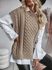 Victoria Green | Cozy Cable-Knit Sweater Vest