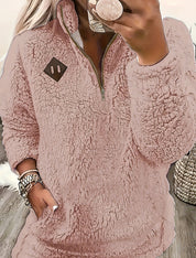 Poppy Griffiths | Plush Half-Zip Fleece Pullover