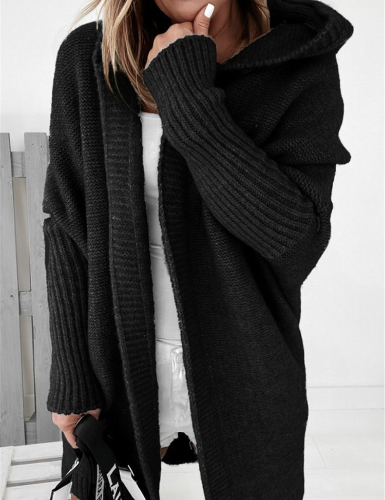 Isla Turner | Oversized Hooded Knit Cardigan