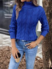 Freya Clarke | Cozy Cable-Knit Turtleneck Sweater