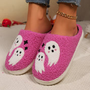 Ghostly Grin | Ghost Halloween Slippers For Women