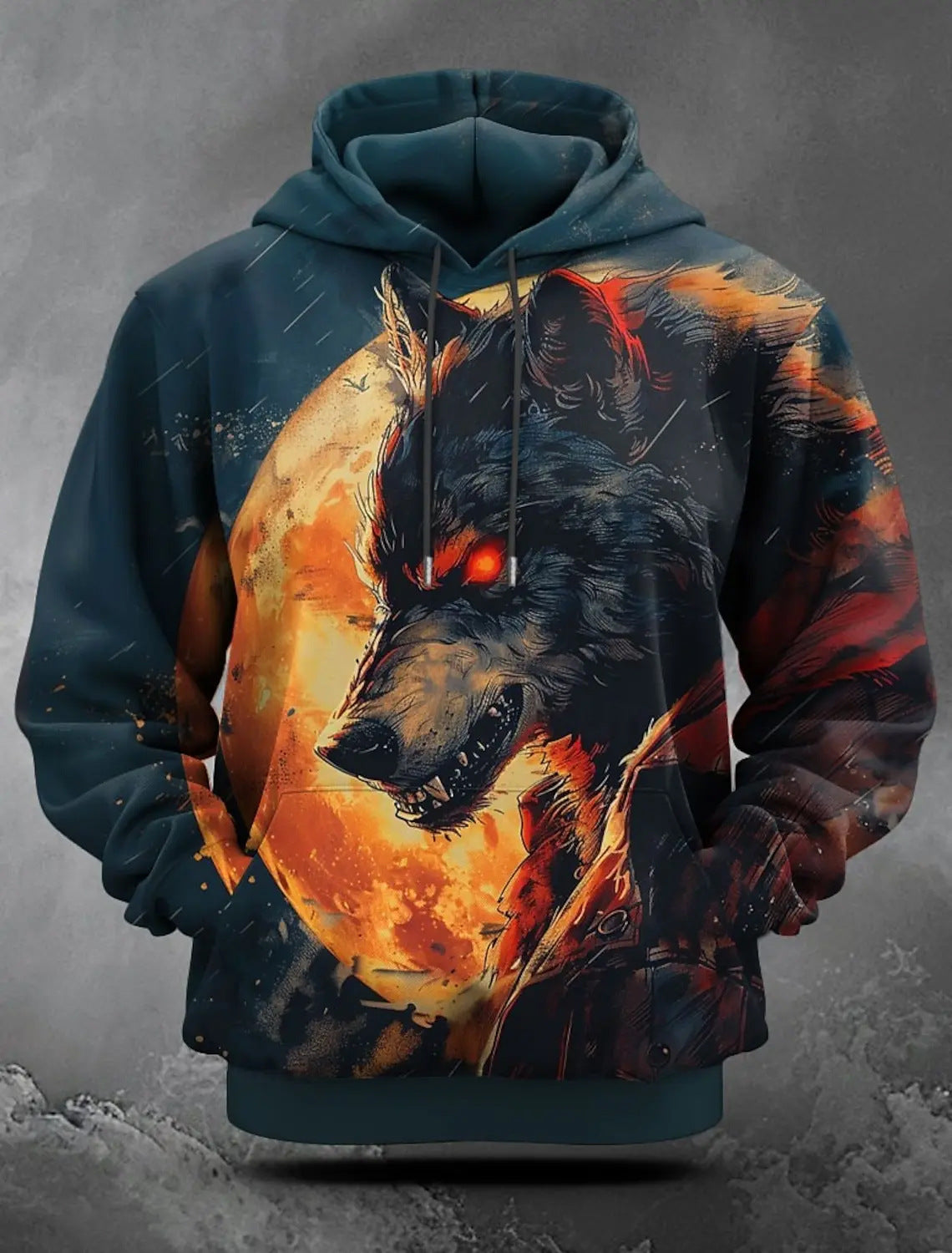 Ember Fang | Sweat à capuche d’Halloween citrouille lumineuse pour homme