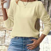 Theodora Barlow | Openwork Sleeve Knit Sweater