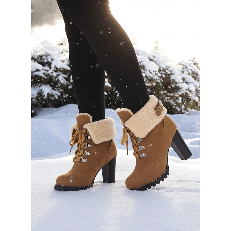 Alice Wood | Bottes d’hiver à lacets bordées de fourrure