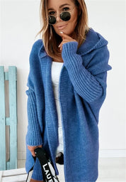 Isla Turner | Oversized Hooded Knit Cardigan