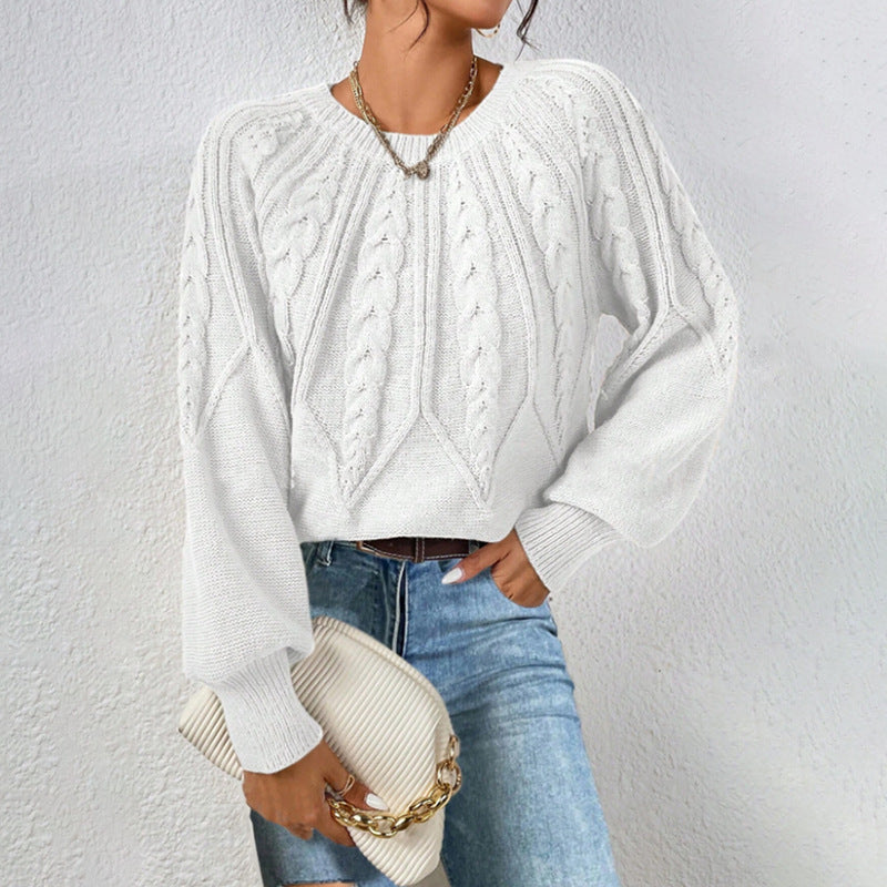 Clara Bennett | Cable Knit Crew Neck Sweater