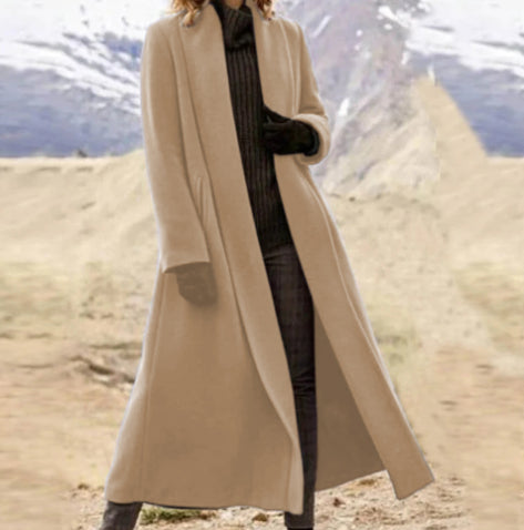 Beatrice Davies | Long Wool-Blend Wrap Coat