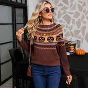 Trick & Treat | Pumpkin Halloween Sweater For Women