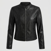 Flora Barclay | Veste de motard courte en similicuir