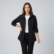 Frances Hobbs | Khaki Drawstring Waist Windbreaker Jacket - Black