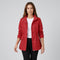 Frances Hobbs | Khaki Drawstring Waist Windbreaker Jacket - Red