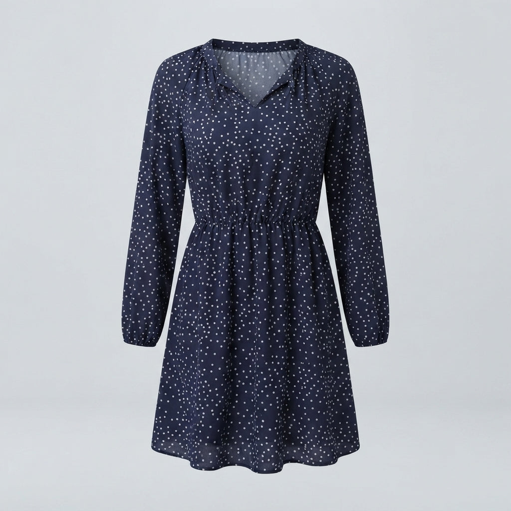 Freya Sinclair | Polka Dot A-Line Midi Dress For Women